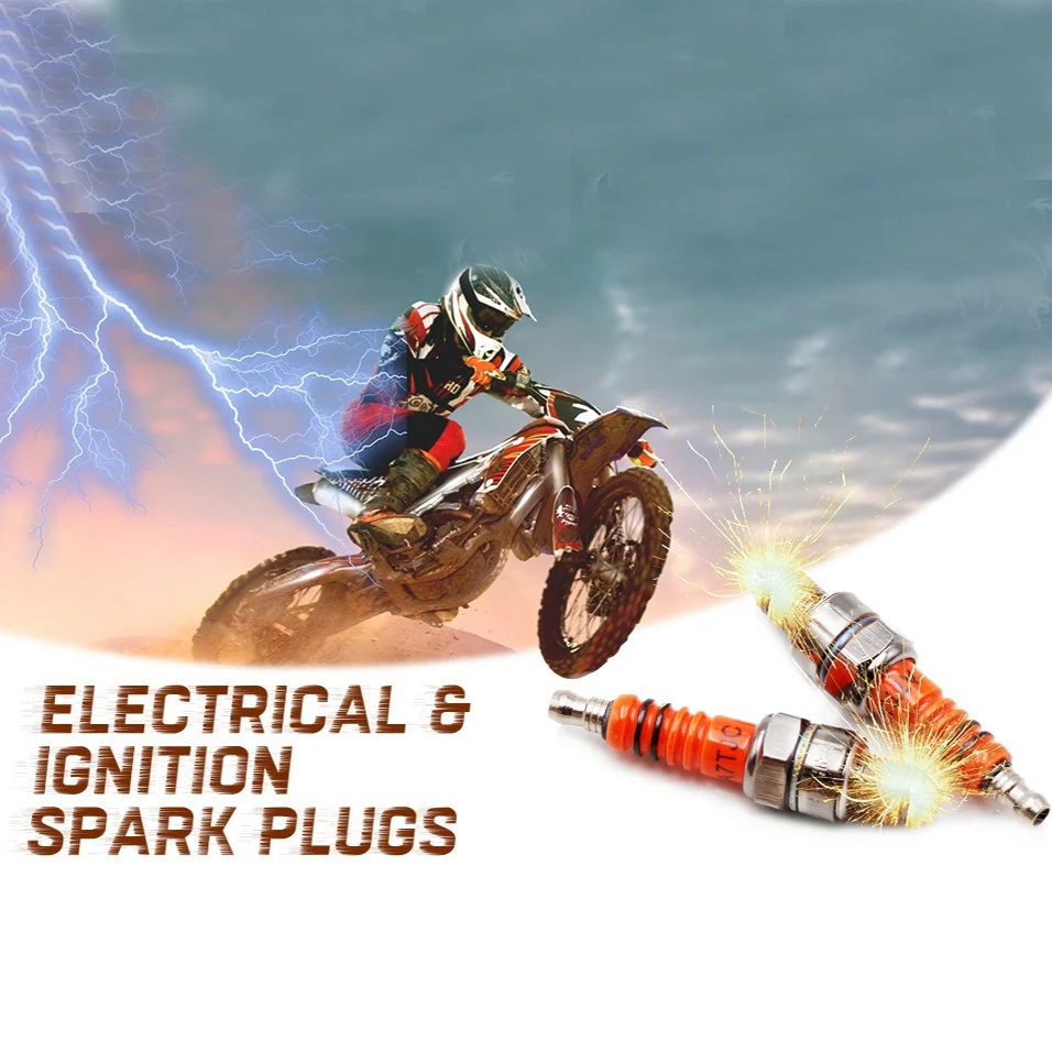 A14F-Motorcycle Spark Plug A7TJC Modification GY6 50Cc 70Cc 90Cc 110Cc 125Cc ATV Dirtbike 50 125 150Cc 3 Electrode Spark Plug