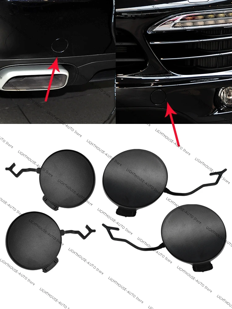 

For Porsche Cayenne 2011 2012 2013 2014 Car Front Rear Bumper Left Right Tow Hook Cover Cap Unpainted