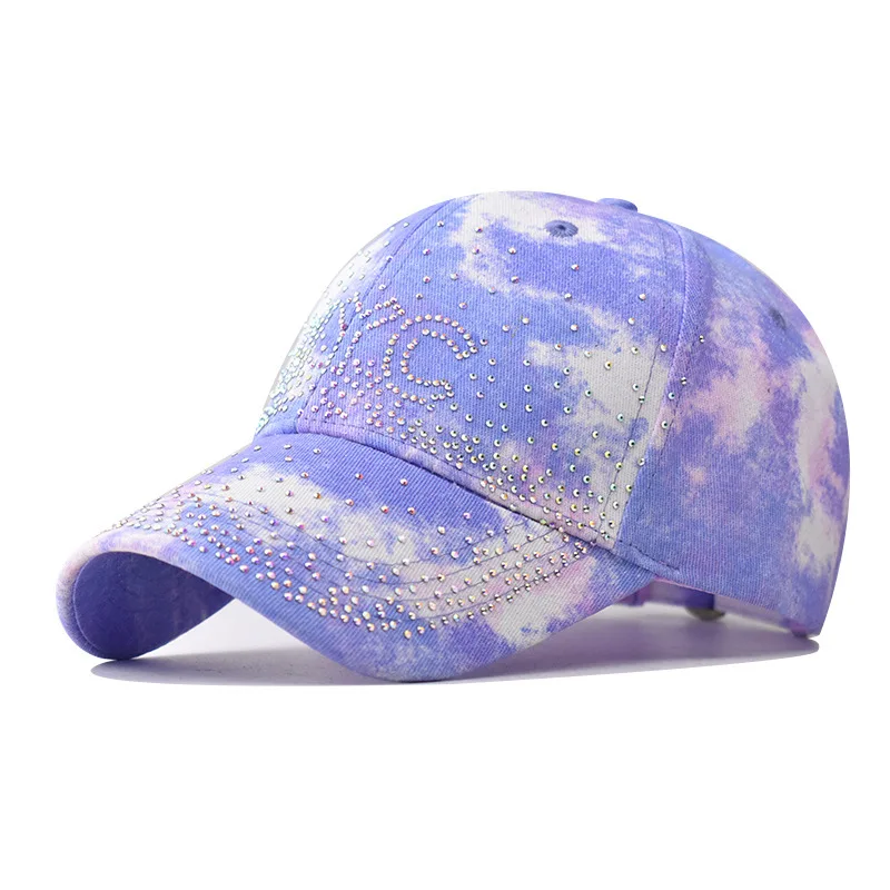 

New NYC Baseball Cap For Men And Women Trendy Colorful Print Flash Rhinestone Trucker Cap Spring Summer Casual Hat