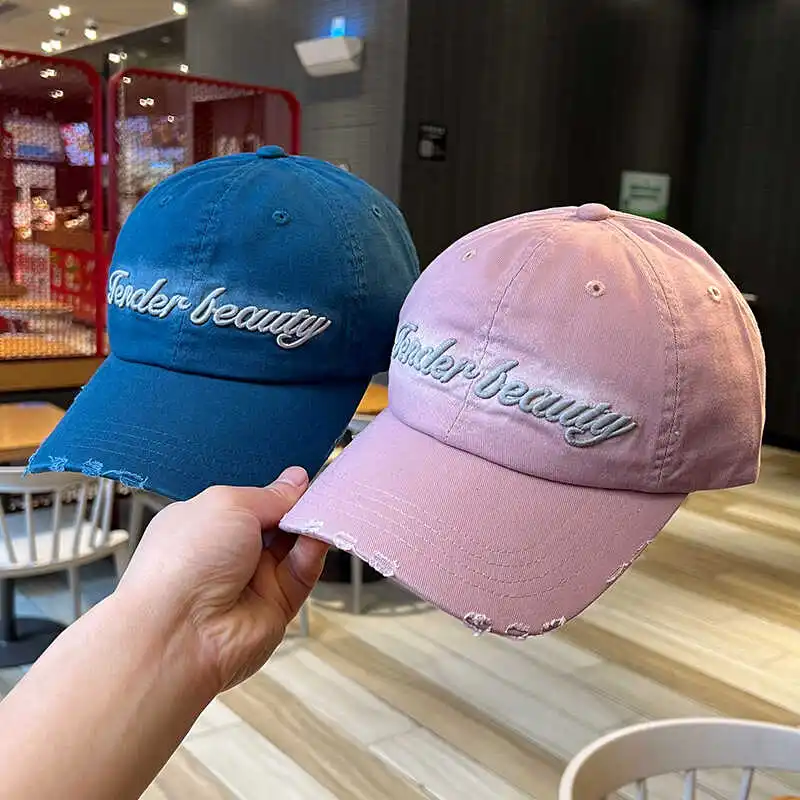 New Camouflage Letters Baseball Cap Female Spring/Summer Street Tide Brand Sun-Poof Peaked Cap Couple