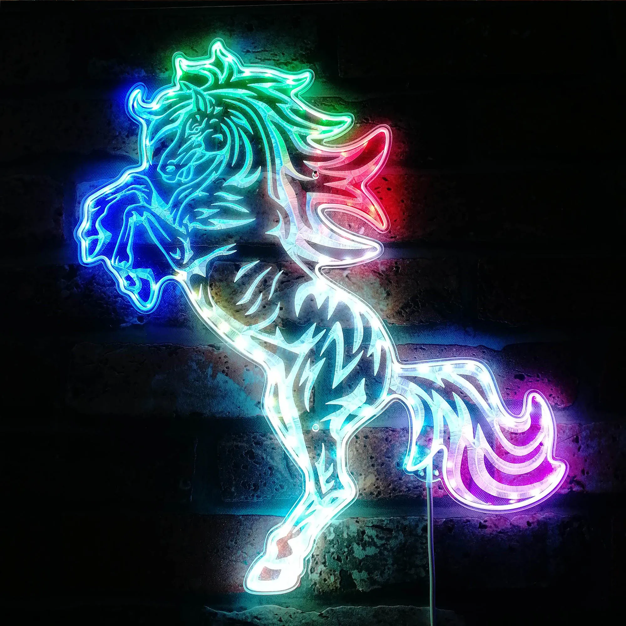 

Bronco Wild Horse Animal Glam Led Neon Sign st06-fnd-i0075-c
