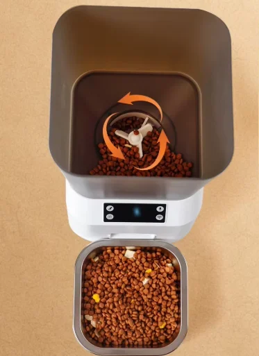 STLFFully Automatic Pet Feeder with Smartphone Remote Control Eco-Friendly Plastic Bowls Timed Feeder