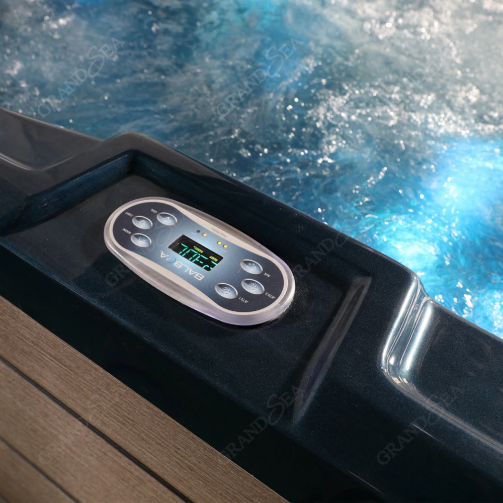 Hot Sale Air Waterfall Hot Jacuzzi Outdoor Garden Hot Spa Tub Freestanding Ozone Spa Tub