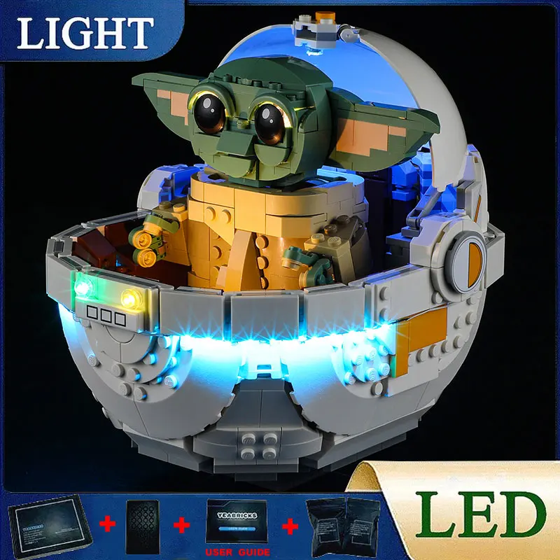 

DIY LED Light Kit For LEGO 75403 Grogu with Hover Pram (Only LED Light,Without Blocks Model)