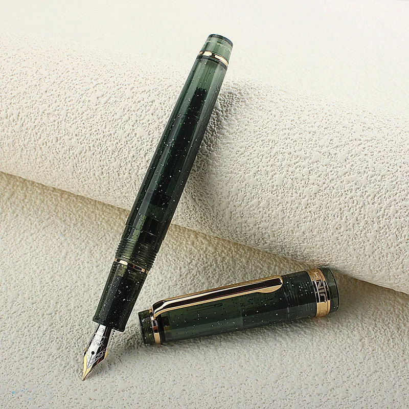 Ручка перьевая Jinhao 82 с зелеными чернилами, флуоресцентная ручка EF, F, M, с перьевой ручкой для делового офиса