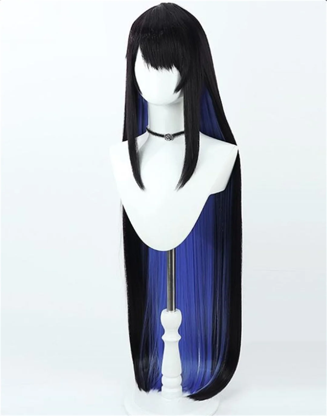 Cosplay Hololive VTuber Nerissa Ravencroft Wig Anime party heat-resistant synthetic wig black blue long straight wig