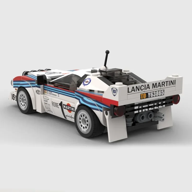 244PCS MOC Lancia Rally 037 Martini Racing - Winner Rallye Monte Carlo 1983 Building Blocks DIY Toy Brick New Year Holiday Gifts