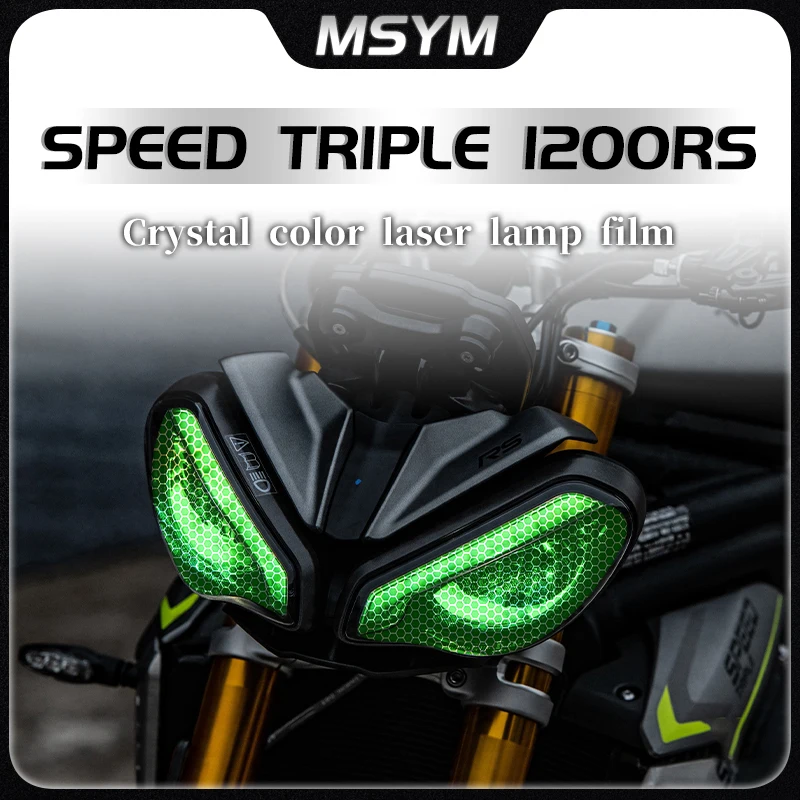 

For Triumph SPEED TRIPLE 1200 RS/RR 2021 Headlight film honeycomb laser protective film transparent sticker accessories
