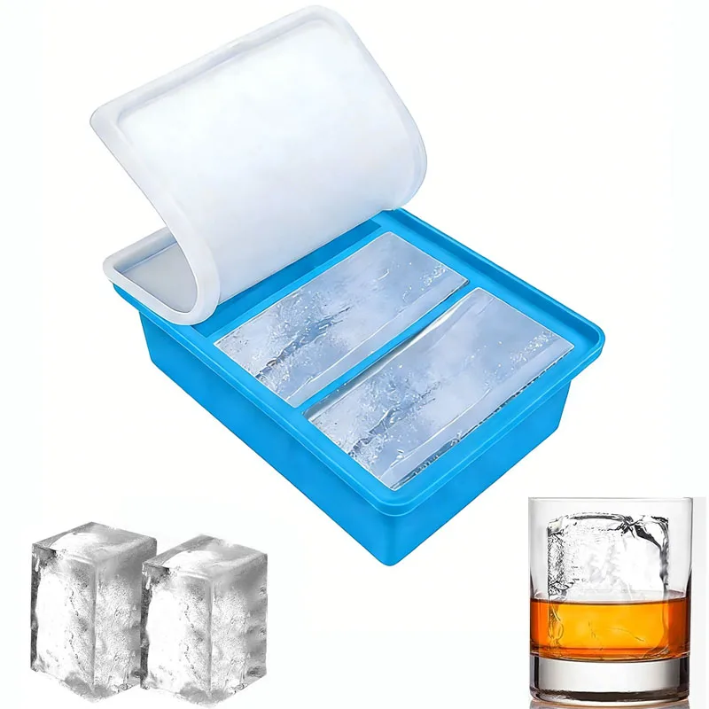 

3Grids Silicone Freezer Tray With Lid Whiskey Ice Maker Tray Mold Sauce Freezing Container Baking Mold Frozen Soup Mold