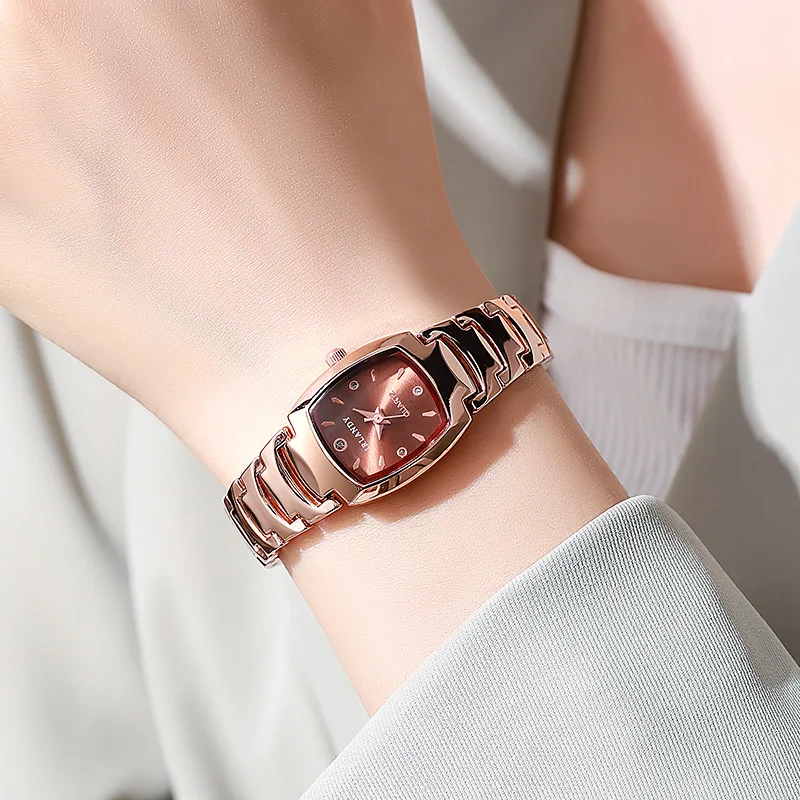 New Fashion Luxury Woman Business Watch Women Square Wristwatches Ladies High Quality Stainless Steel Quartz Watches Reloj Mujer