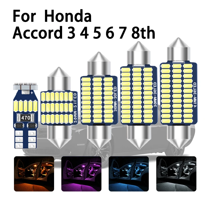 

For Honda Accord 8th 7th 6th 5th 4th 3th 1986- 2003 2007 2008 2009 2012 2017 2018 2019 2020 2021 Canbus Car Interior Light LED