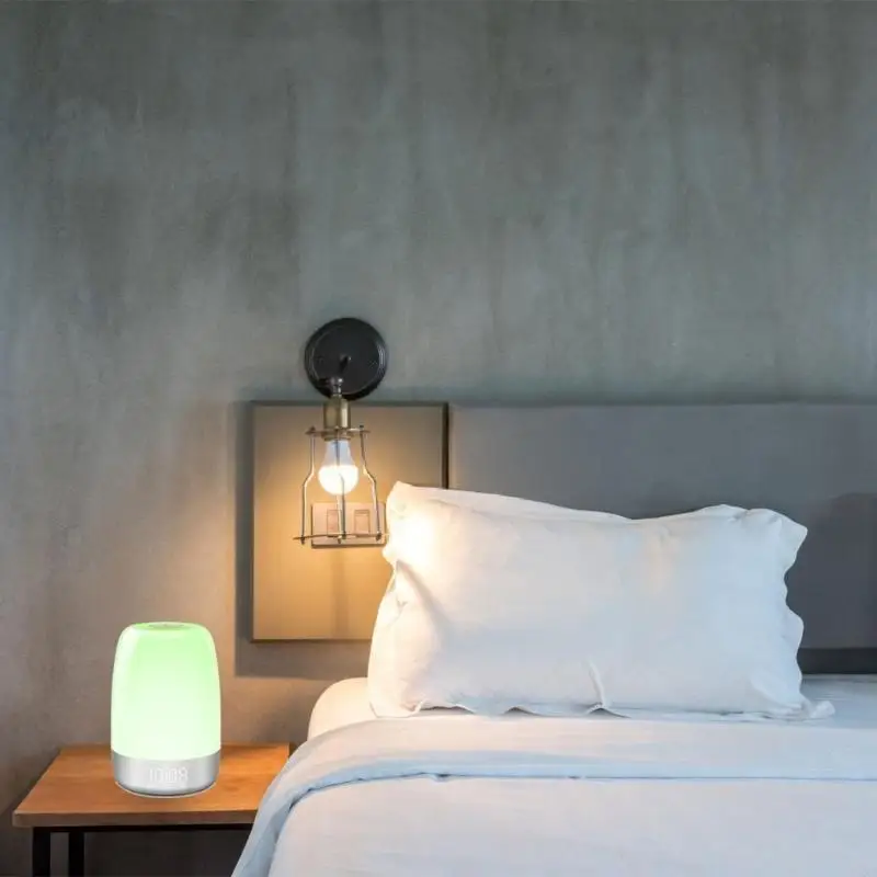 Wake Up Naturally With  Sunrising Simulating Alarm Clock Option Soft Light Lamp 