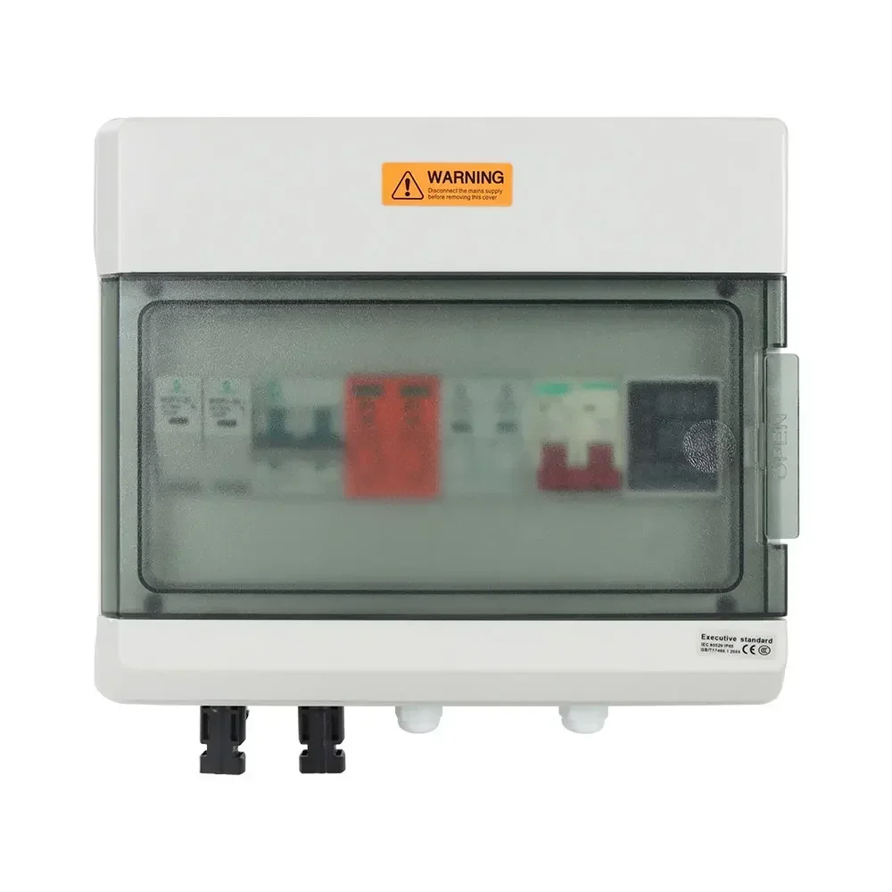 WSDB-PV1/1 صندوق مجمع صفيف Pv بالطاقة الشمسية مقاوم للماء والغبار 1 في 1 خارج 1 سلسلة صندوق بطارية تيار متردد تيار مستمر لنظام طاقة الألواح الشمسية