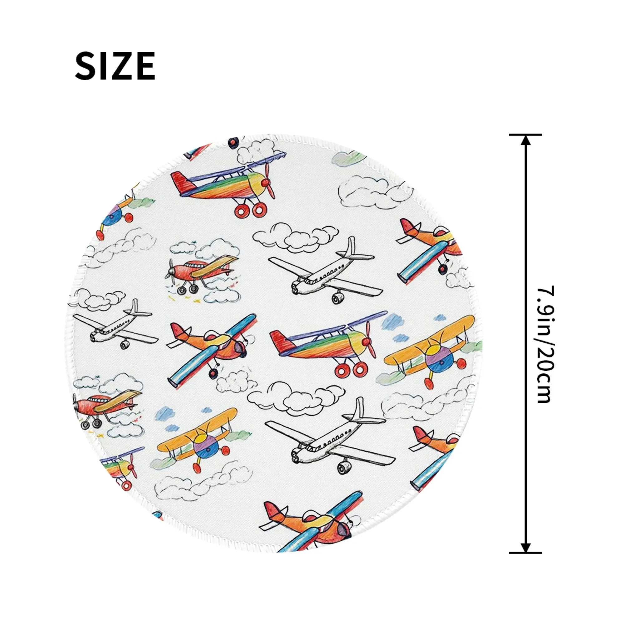 Colorful Nostalgic Airplanes Aviation Enthusiast  Mouse Pad Computer Keyboard Mouse Mat Gaming Laptop Desk Mat Office Table Mats