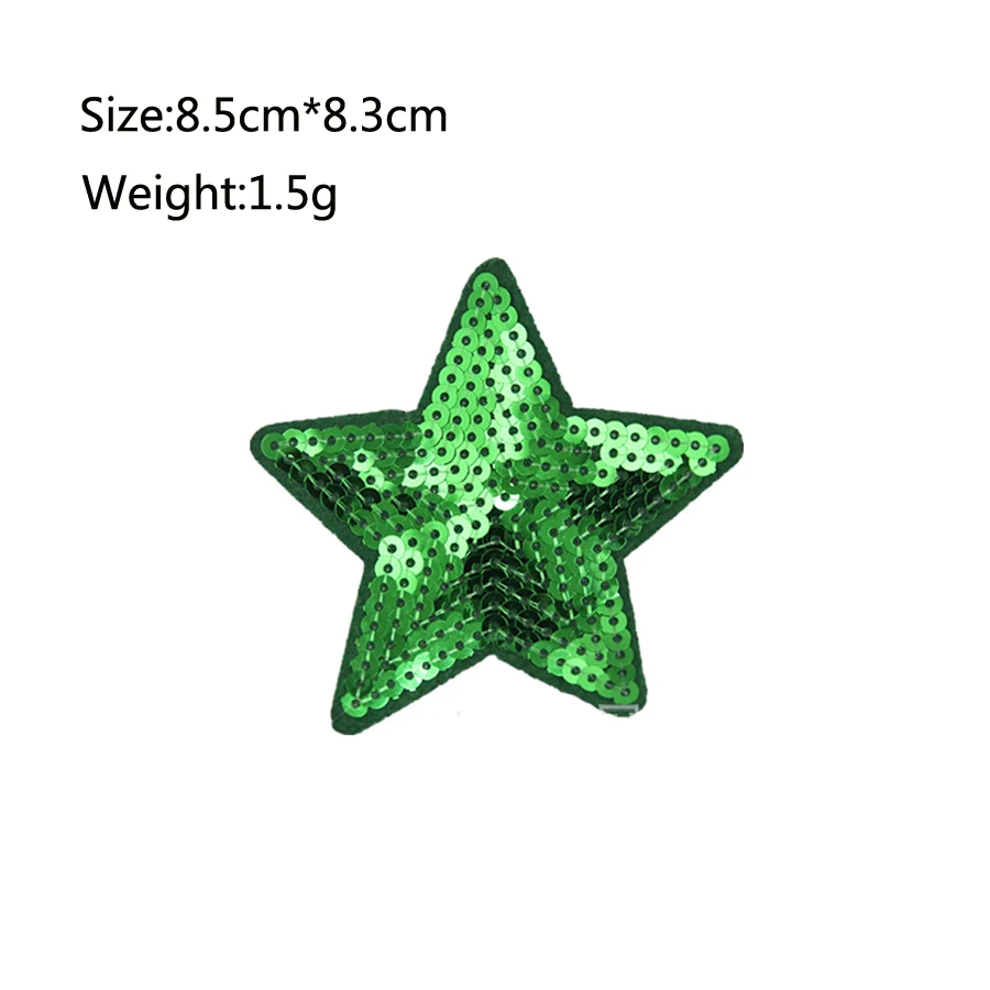 1X Sequin Star Patches For Clothing Thermoadhesive Iron On Patch T-Shirt DIY Sewing Clothes Applique Badges Stickers Accessories