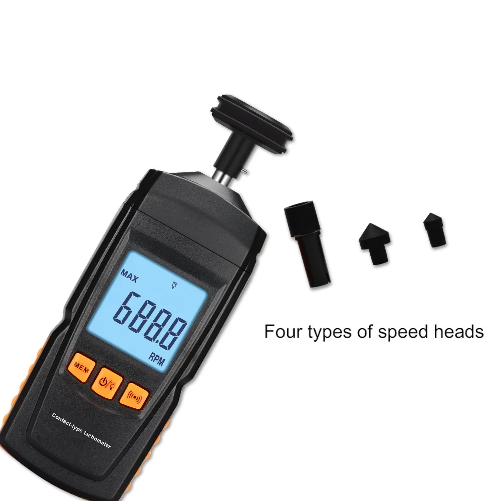 Standard Intelligence GM8906 Contact Digital Tachometer for Automotive Industrial Motor Speed Measurement Laser Tachometer