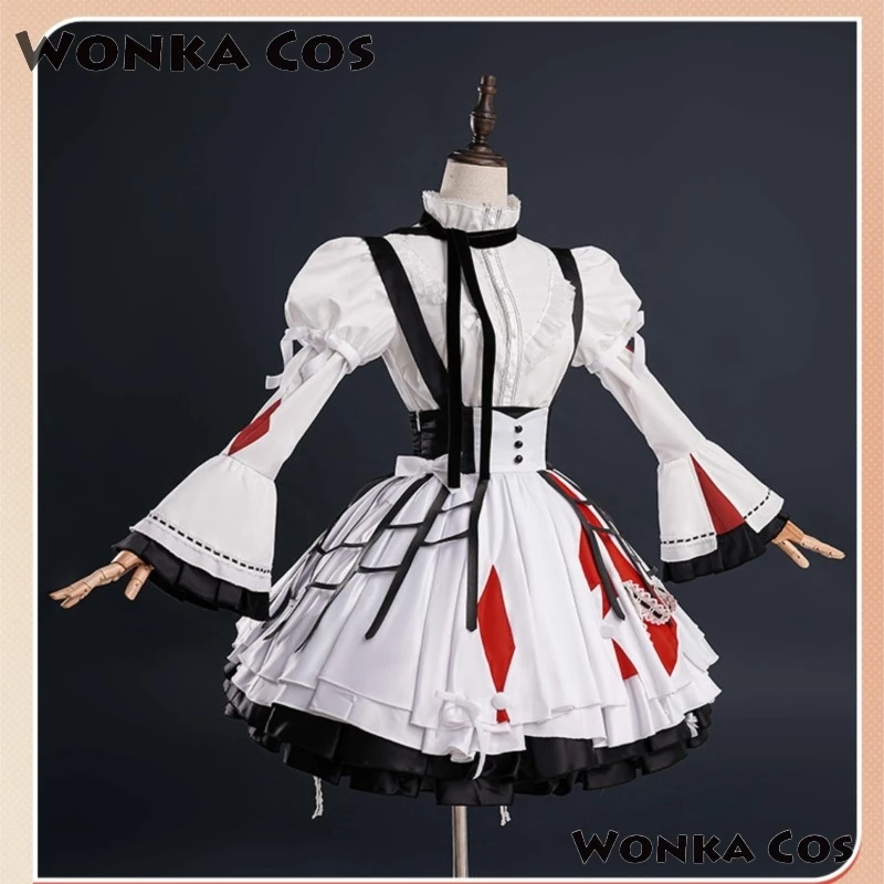 Project Sekai Akiyama Mizuki Cosplay Costume PJSK Lovely Lolita Party White Dress Wig Mizu5 Uniform Women Halloween Outfit