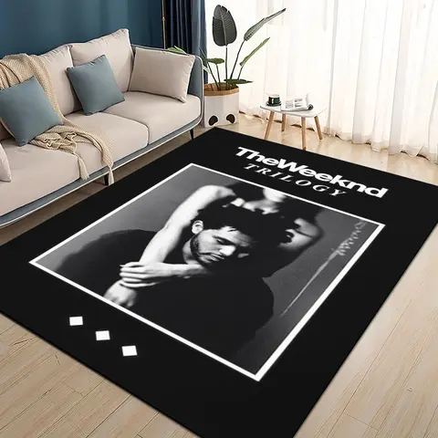 3D The Weeknd X.O R&B Singer Carpet Rug for Living Room Bedroom Home Sofa Decoration,kids Play Non-slip Floor Mat Christmas Gift
