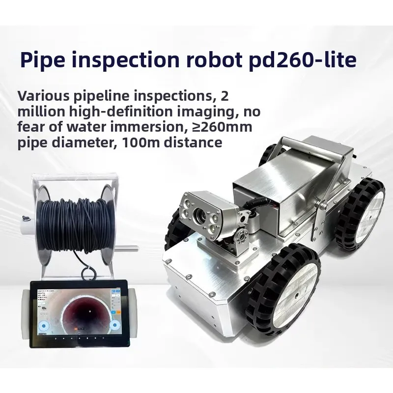 Waterproof Pipeline Inspection Crawler Robot for Municipal Sewer Detection & Industrial Pipe Camera System