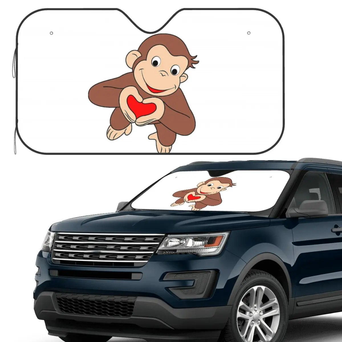 

Любимый Джордж - все сердце Солнцезащитный козырек Лобовое стекло автомобиля Переднее лобовое стекло Солнцезащитный козырек Аксессуары Чехлы