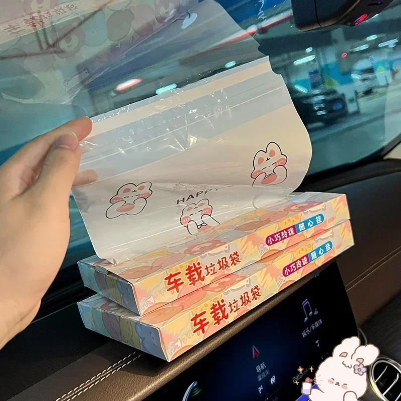 Car Mounted Garbage Bag Adhesive Type Cars Garbage Bin Folding Garbage Cleaning on vehicle Disposable Interior Storage Tidying