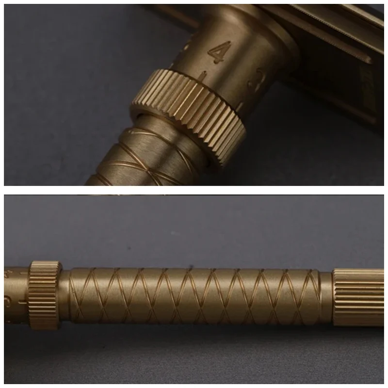 YAQI Men Safety Razor Adjustable The Final Cut Brass V2 100% Brass Material 90mm Length 12mm Diameter Comfortable Grip
