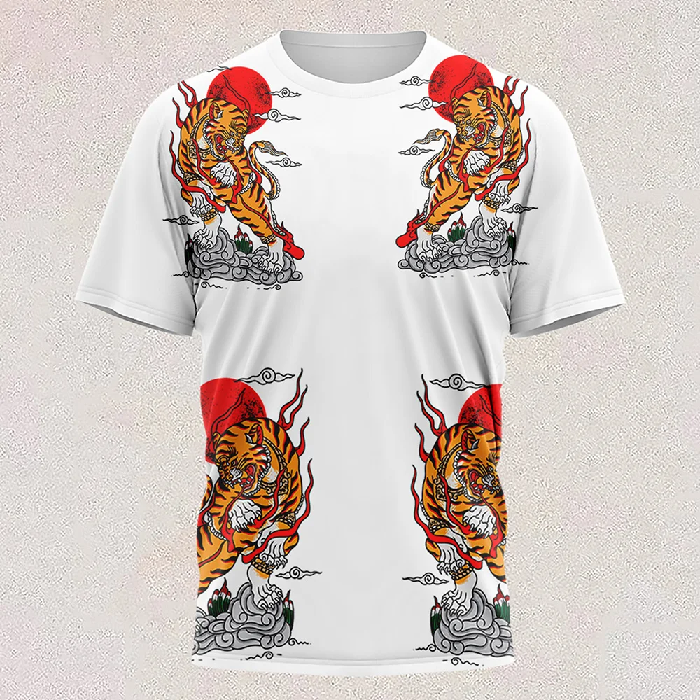 Fashion Graphic Animal Forest  King Tiger T Shirts for Men/Women Casual 3D Print Hip Hop Harajuku Personality Short Sleeve Tee