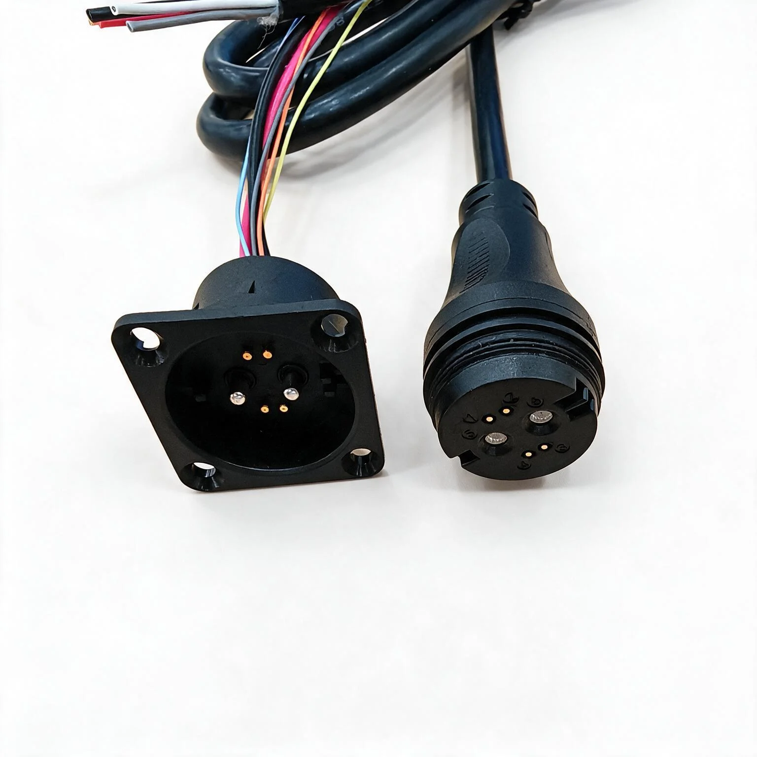 Conector Rosenberg para Batería, Cable Magnético 2+4, Montaje en Panel, para Carga y Descarga de Bicicletas Eléctricas, Conexión Rápida