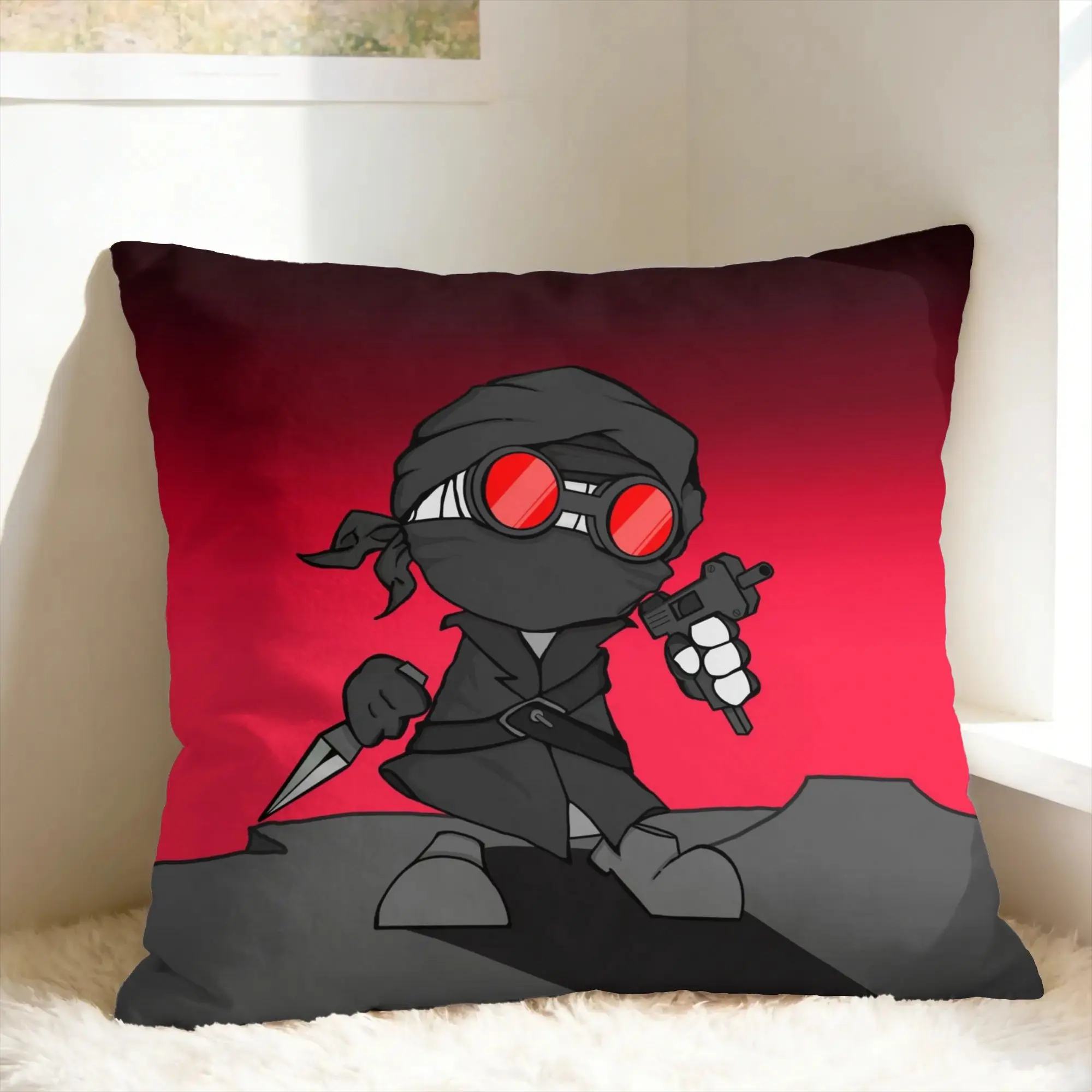 MADNESS COMBAT Hank Pillow Cover  Square Cushion Cover Novelty Pillow Case For Sofa Home Decoration