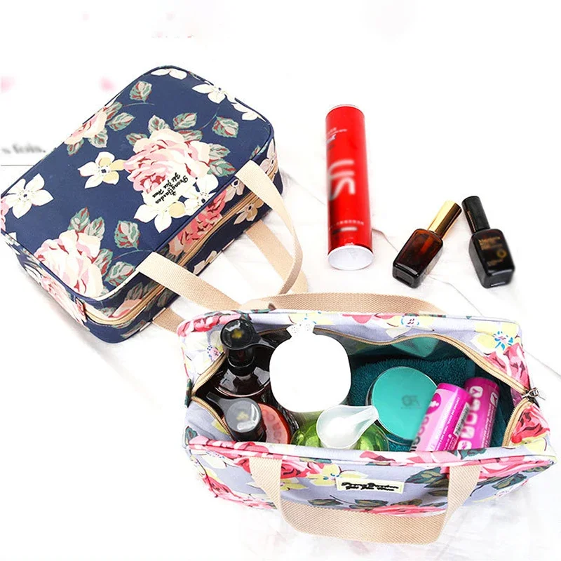 Makeup Case Women Wash Travel Large-capacity Portable Storage Bag Female Floral Print Cosmetic Bags Makeup Bags Neceser Mujer