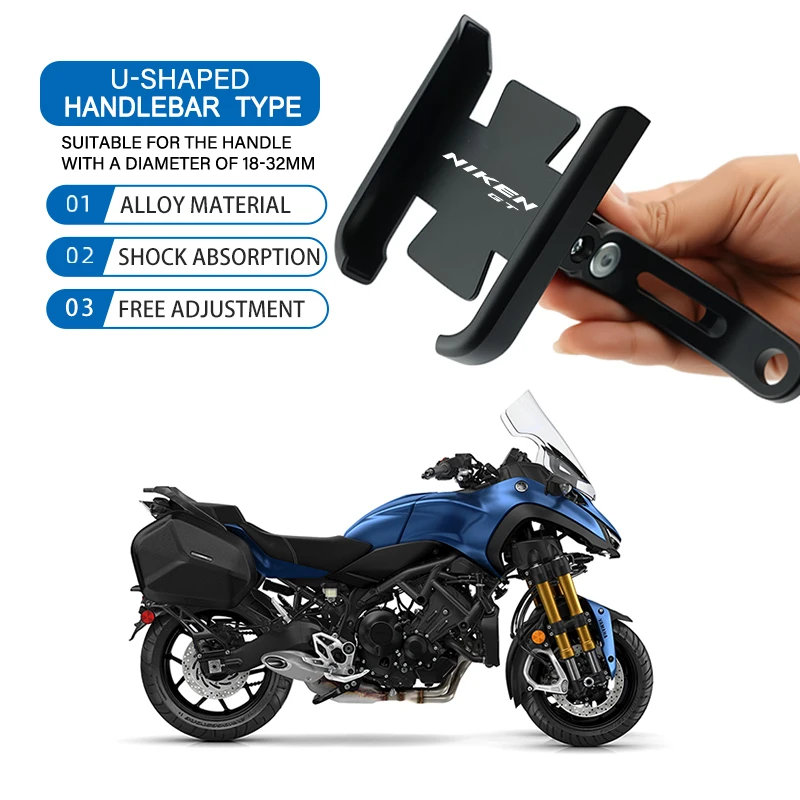 

Motorcycle Phone Holder 360° Rotation Aluminum Alloy Bracket Handlebar Mount For NIKEN GT Niken NikenGT RNINET RNINE