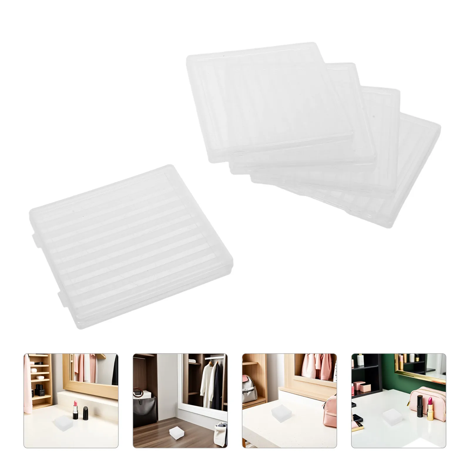 

30Pcs Nail Drill Bits Storage Box 10 Slots Transparent Dustproof Plastic Organizer for Salon Nail Art Drill Bits Holder Portable