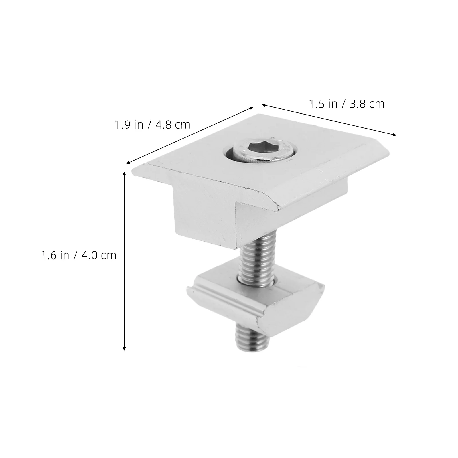 4pcs Solar Panel Mid Clamps Aluminum Alloy For Flat Roof Ground Rv Mounting Bracket Solar Mounting Accessories Hardware