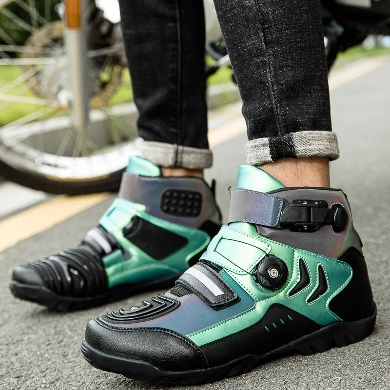 

Motocross Mid Shoes Non-slip Wear-resisting Motos Motorcyclist Enduro Boots Moto Touring Riding for All Season Men's Motorcycle