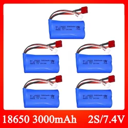 7.4V 3000mAh 18650 Li-ion Battery for Wltoys 10428 /12428/12423 RC Car Parts 2s 7.4v battery For Wltoys 144001 16101 16102 16103