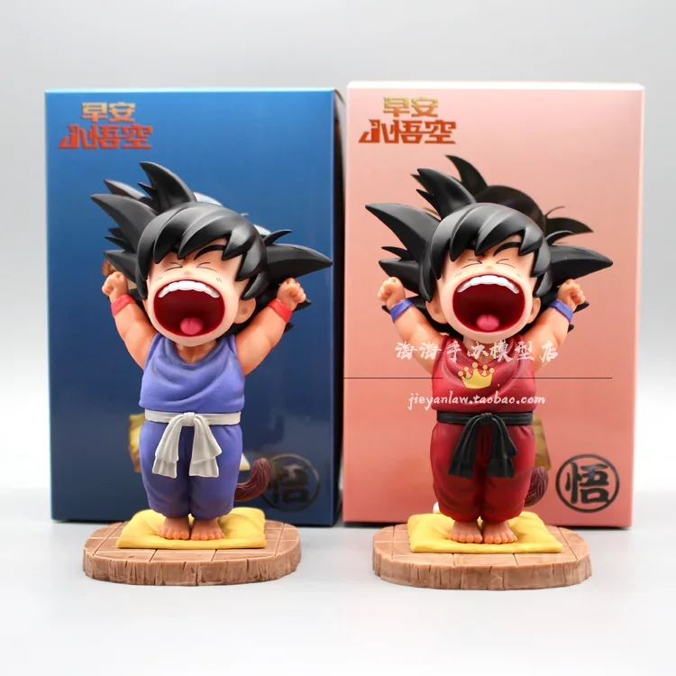 

Anime Dragon Ball Gk Good Morning Childhood Son Goku Statue Figure Pvc Action Figurine Decoration Model Doll Toys Children Gifts