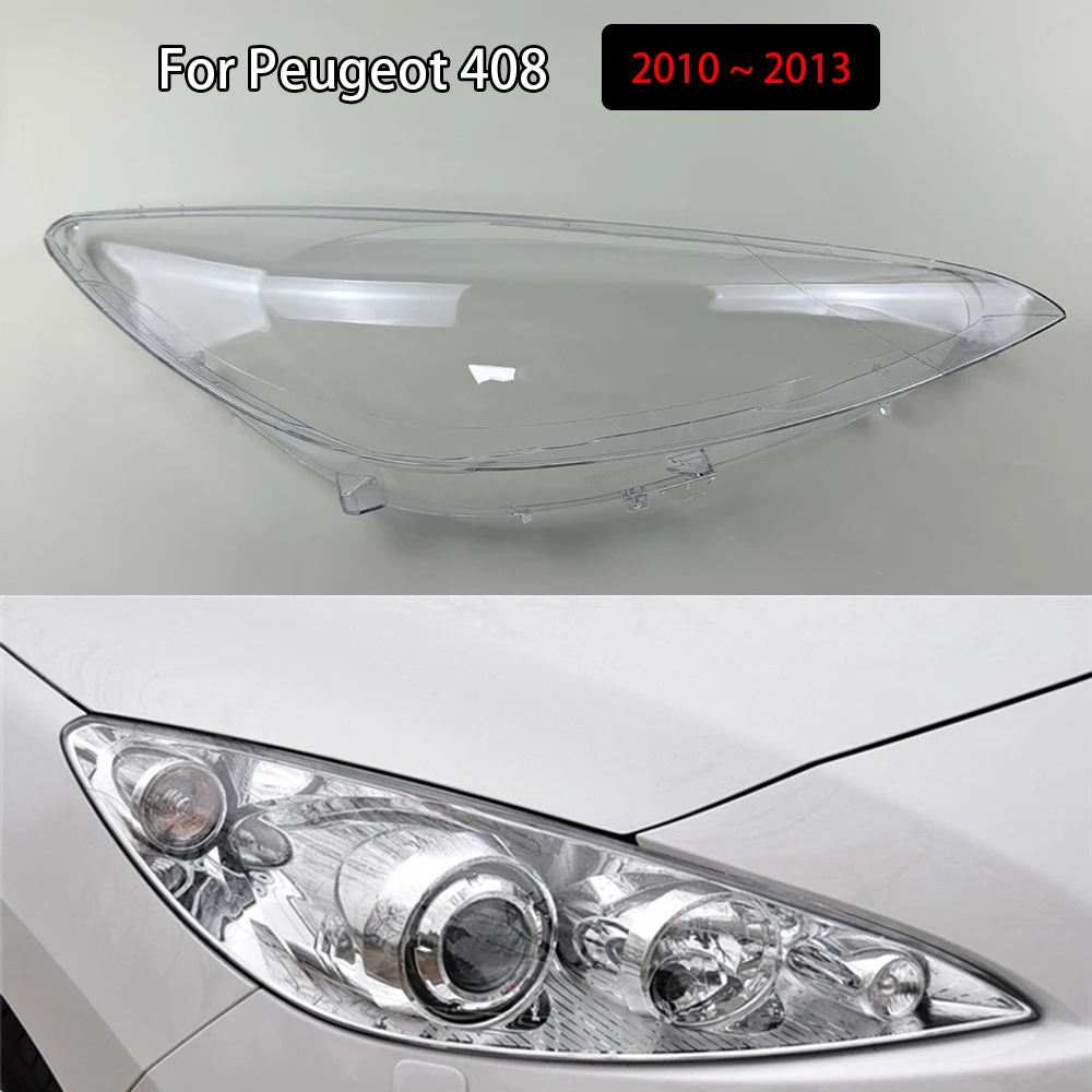 

Headlight Cover Headlamp Shell Transparent Lampshade Case Plexiglass Replace Original Lens For Peugeot 408 2010 2011 2012 2013