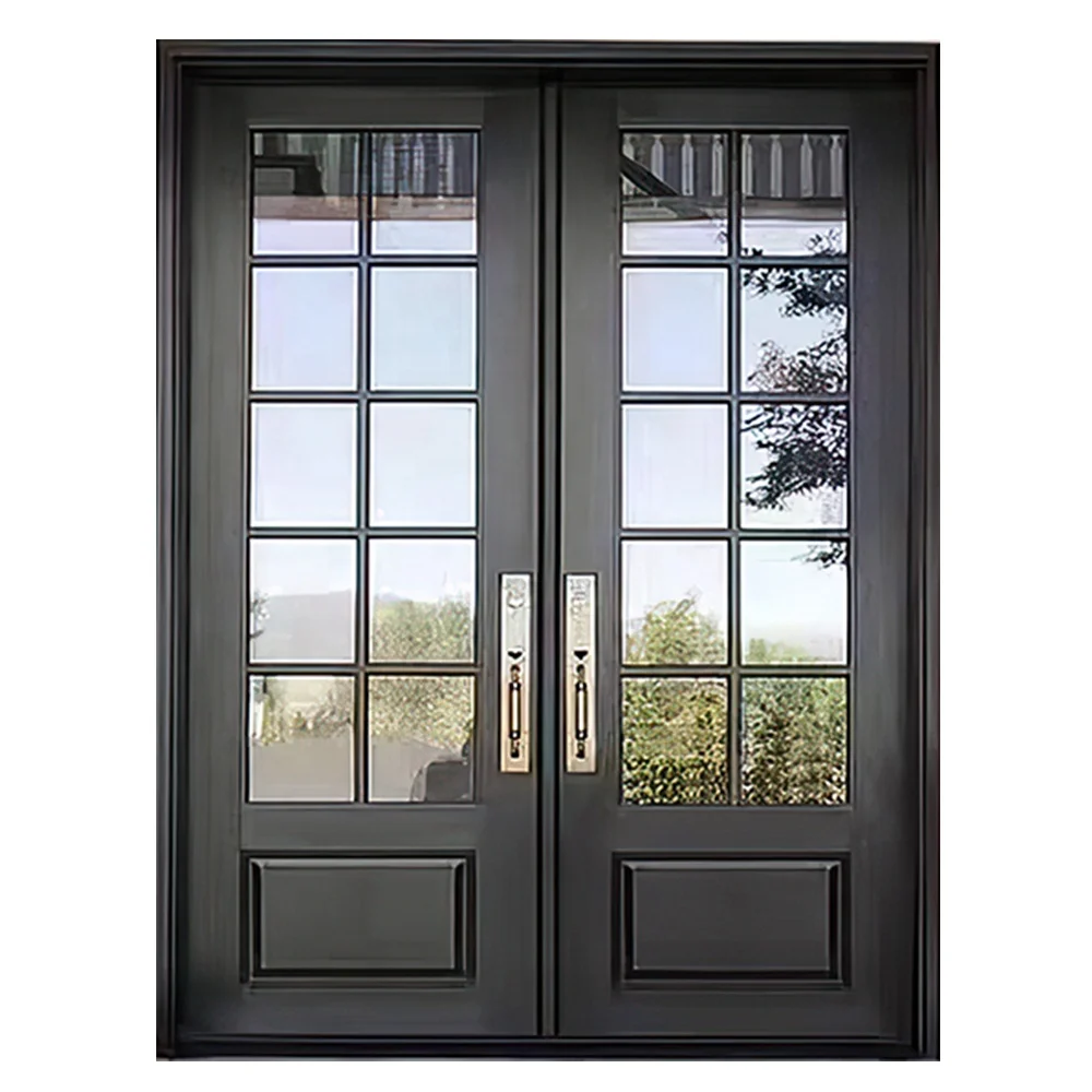 

Classical French Style Metal Entry Security Front Door Bulletproof Anti-theft Security Exterior Doors for Houses Apartment