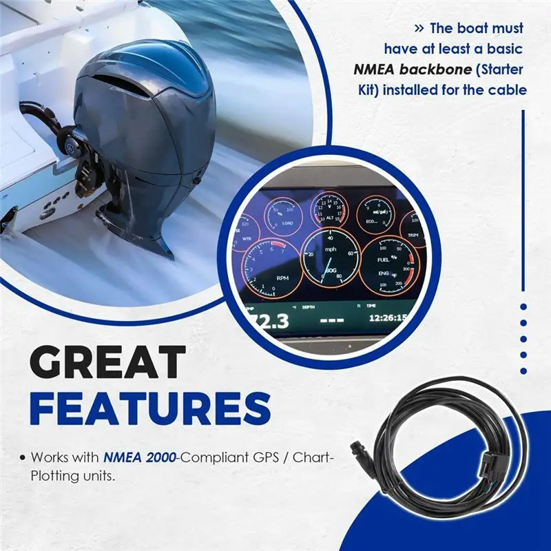 Compatible For & 000-0120-37 Engine Interface Cable NMEA 2000 7M & T