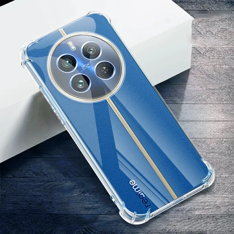 Custodie airbag trasparenti di lusso per Realme 12 12X Pro Plus 4G 5G Cover per telefono globale 360 Soft Anti-caduta Armor Shield Realme12Pro 12Plus