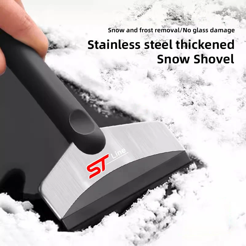 

Car Snow Brush Cleaning Shovel Glass Ice Scrapers Tool For Ford ST Line Focus Fiesta Shelby Edge Mondeo MAX F150 MK7 Taurus GHIA
