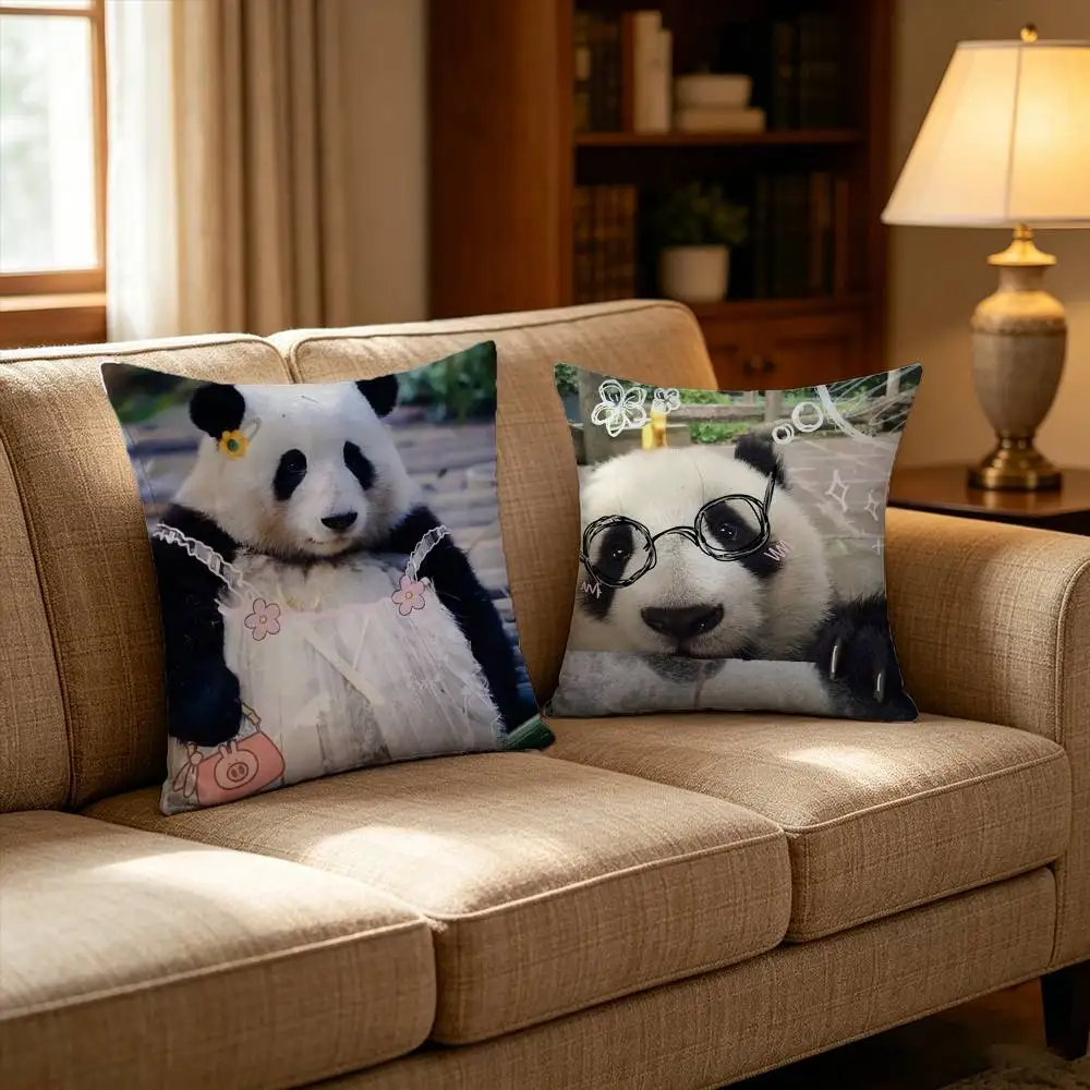 

Funny P-Pandas Pillow Case for Sofa Living Room Home office Decor Protective Cover