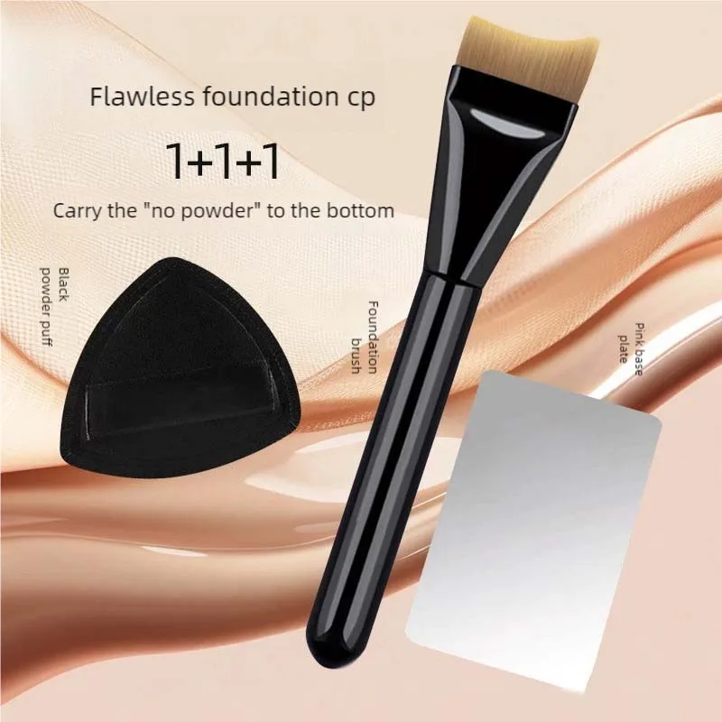 

New Crescent Base Makeup Brush Set Foundation Brush for Seamless Foundation & Contouring - Precision Palm Tool for All Skin