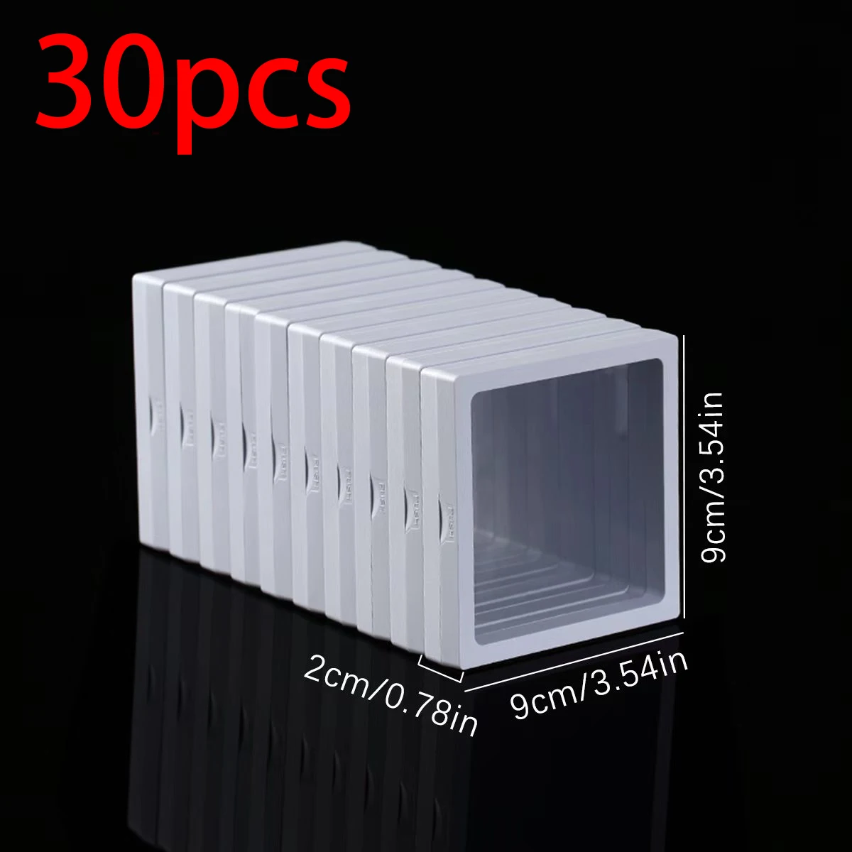 30pcs Portable 3D Floating Jewelry Display Box for Storage