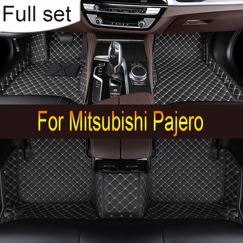 

Автомобильные коврики на заказ, автомобильные коврики для Mitsubishi Pajero 2008 2009 2010 2011, автомобильные роскошные кожаные коврики с полным покрытием для мужчин и женщин