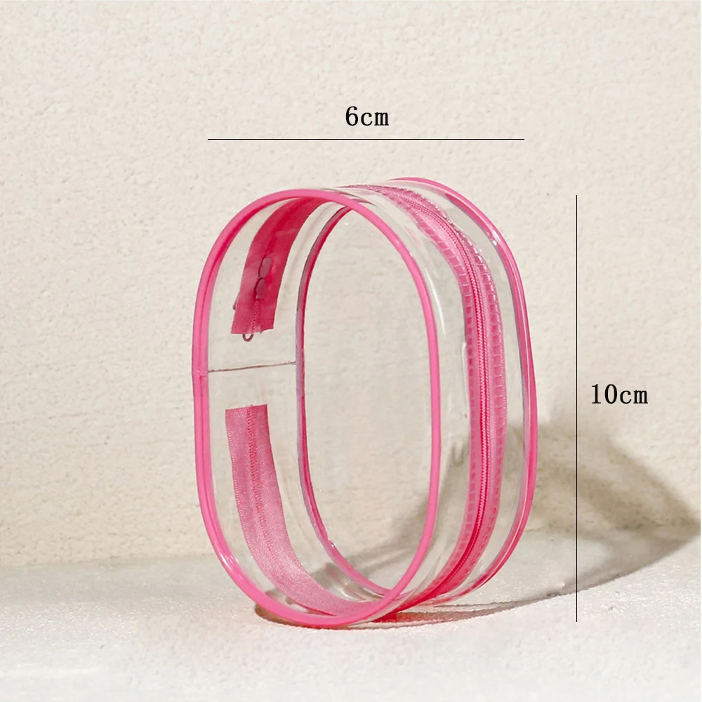 Transparent PVC Mini 10cm Doll Labubu Doll Storage Transparent Dustproof Protection Zipper Plush Toy Storage Bag Toy Bag