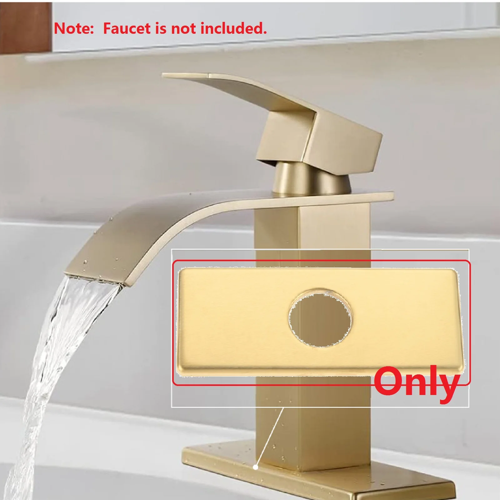 Stainless Steel Home Kitchen Sink Faucet Cover Plate for 1-3 Holes Bathroom Mixer Tap Single Hole Deck Cover Escutcheon Polished