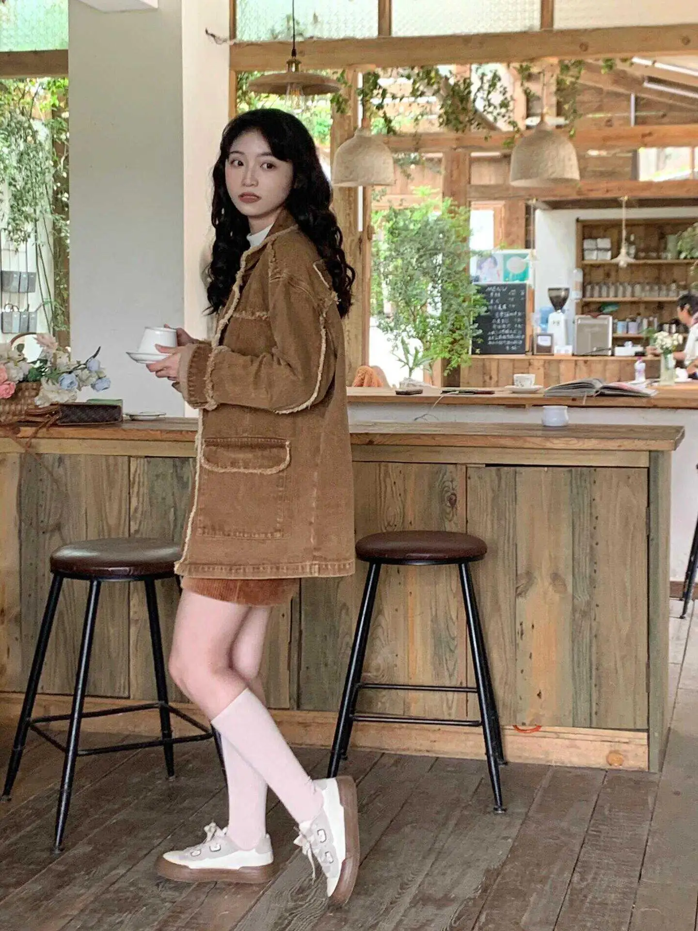 

Джинсовые пальто унисекс, женские летние вязаные на шнуровке, ультракороткие минималистичные рукава с воздушным шаром и карманами, легкие, одинаковые, легко на каждый день