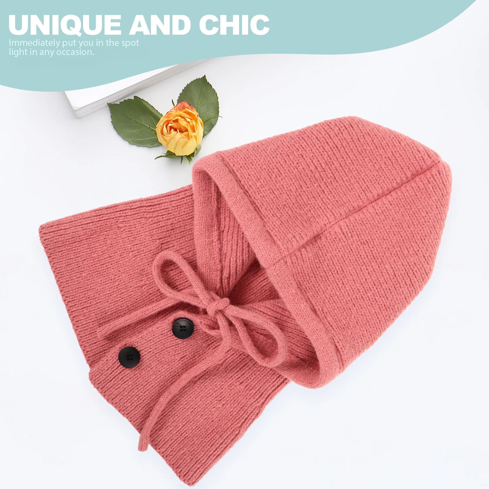 - قبعة وشاح محبوكة قبعة شتوية دافئة تصميم أنيق يغطي الأذن مريح وخفيف الوزن للطقس البارد والارتداء اليومي #6