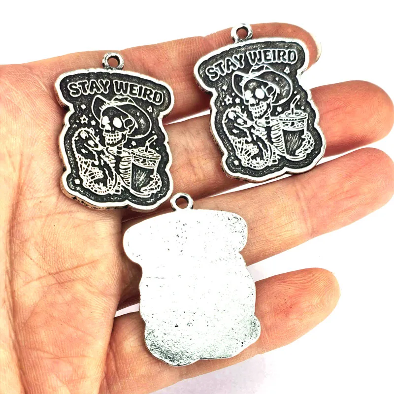 5pcs Punk Skeleton Stay Weird All Of My Flabbers Are Gasted There It  My Last Jewelry Gifts